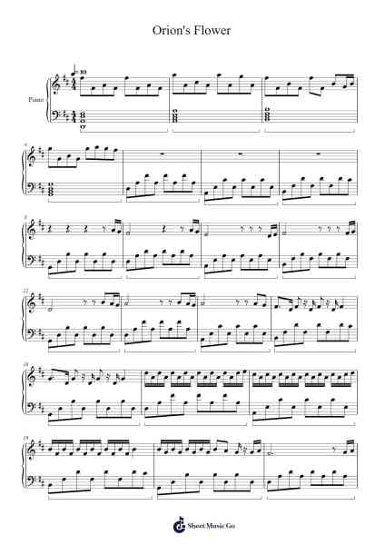 Orion's Flower Sheet Music by Lindre-Arr.Wilheljones