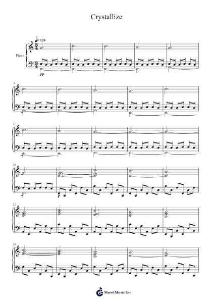 Crystallize Sheet Music by Thomas Bergersen-Arr.Robva