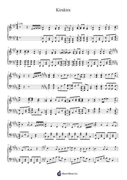 Kirakira Sheet Music by aiko-Arr.Everkeith Abters