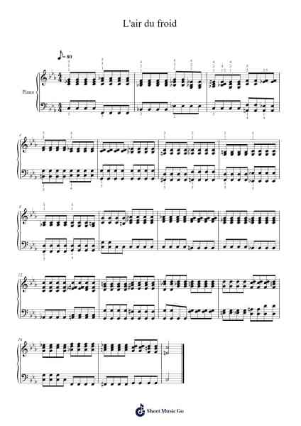 L'air du froid Sheet Music by Henry Purcell-Arr.Clifffitch