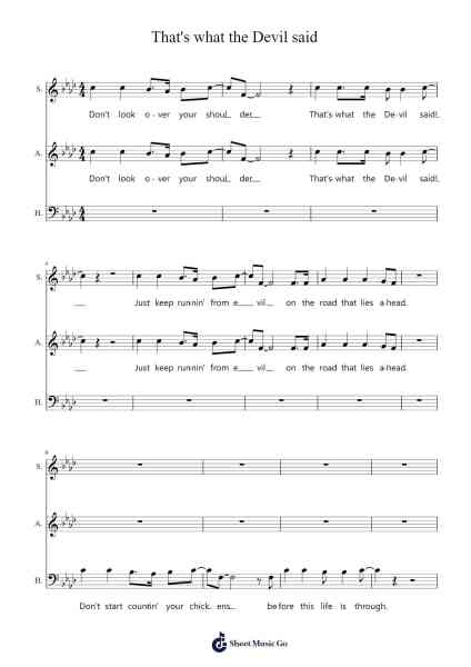 That's what the Devil said Sheet Music by -Arr.Osham Noelchi