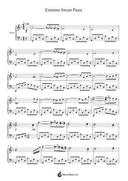Extreme Sweet Piece Sheet Music by Masao Aichi-Arr.Jersoon