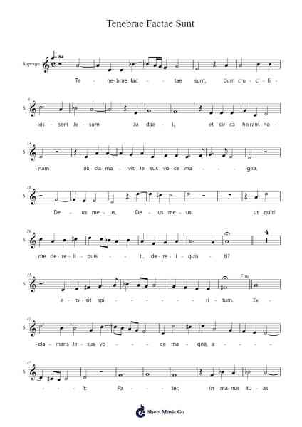 Tenebrae Factae Sunt Sheet Music by Tomás Luis de Victoria-Arr.Holew Brianmaud