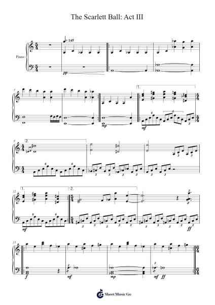 The Scarlett Ball: Act III Sheet Music by Souyale-Arr.Earlram