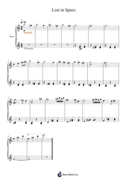 Lost in Space Sheet Music by Soucus-Arr.Alac Floleigh