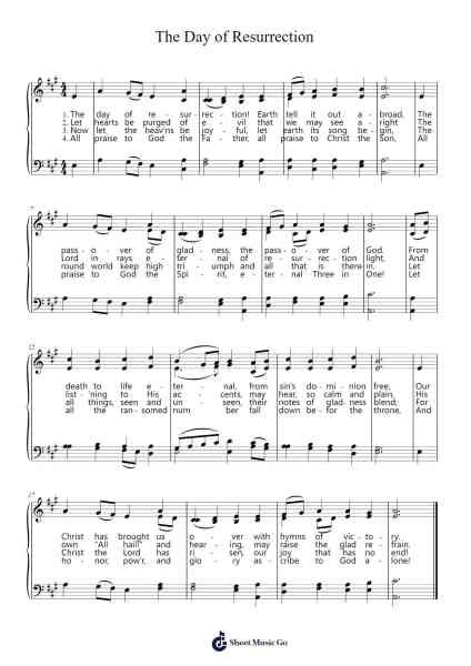 The Day of Resurrection Sheet Music by St. John of Damascus-Arr.Gillnise