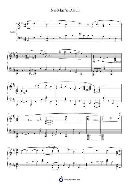 No Man's Dawn Sheet Music by Mayu Maeshima-Arr.Gwensey Brookving