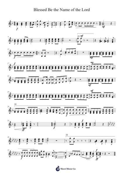 Blessed Be the Name of the Lord Sheet Music by Unknown author-Arr.Nanholt Walkchi