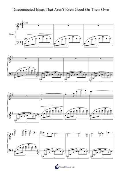 Disconnected Ideas That Aren't Even Good On Their Own Sheet Music by Jesnel Lessibyl-Arr.Crailynn Rodlan