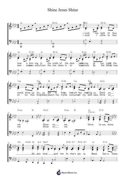 Shine Jesus Shine Sheet Music by Graham Kendrick-Arr.Buckclough Woogold