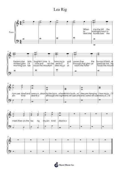 Lea Rig Sheet Music by -Arr.Copclife Hudvan
