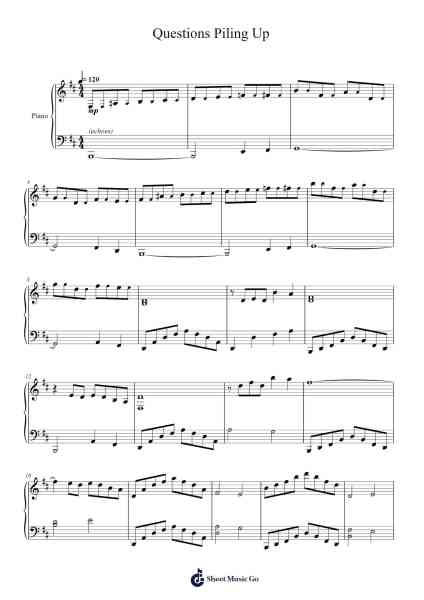 Questions Piling Up Sheet Music by Bill Kiley-Arr.Campleign Eli