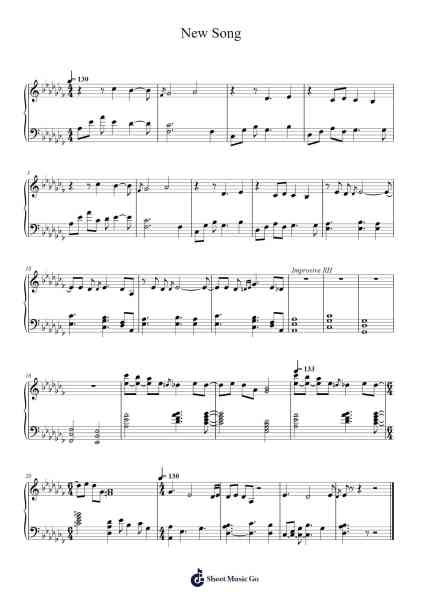 New Song Sheet Music by Unknown author-Arr.Gracejosh