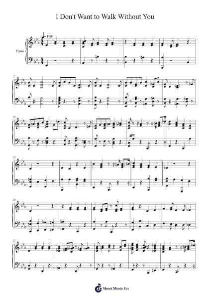 I Don't Want To Walk Without You Sheet Music by tigr1620-Arr.Inbuck