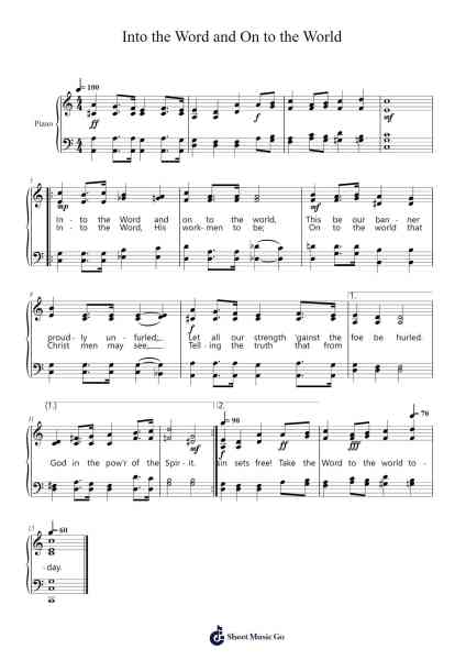 Into the Word and On to the World Sheet Music by Franbrey-Arr.Tesssaul