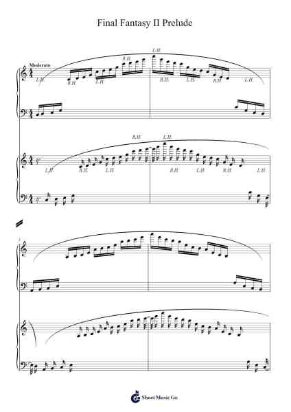 Final Fantasy II Prelude Sheet Music by Nobuo Uematsu-Arr.Evertrine Curcent