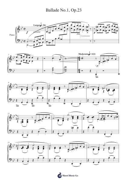 Ballade No. 1 in G Minor, Op. 23 Sheet Music by Frédéric Chopin-Arr.Nanholt Walkchi