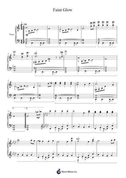 Faint Glow Sheet Music by Toby Fox-Arr.Annnat Keclair