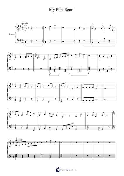 My First Score Sheet Music by Michelle D-Arr.Rodblair