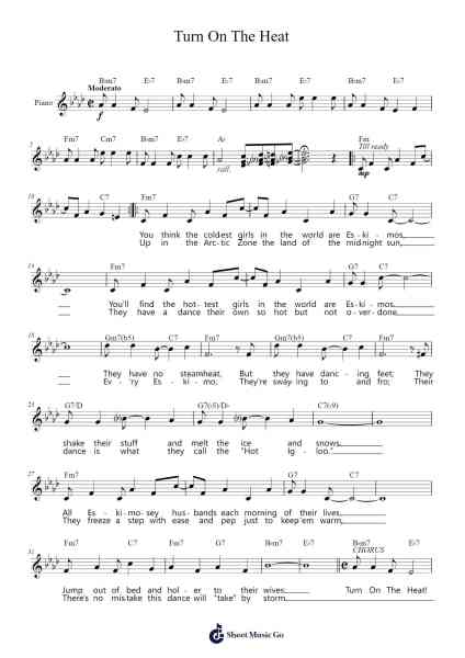 Turn On The Heat Sheet Music by B. G. De Sylva/Lew Brown/Ray Henderson-Arr.Jonesrhys