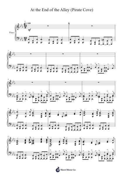 At the End of the Alley (Pirate Cove) Sheet Music by XavierEXE-Arr.Zoetricia Smedsibyl