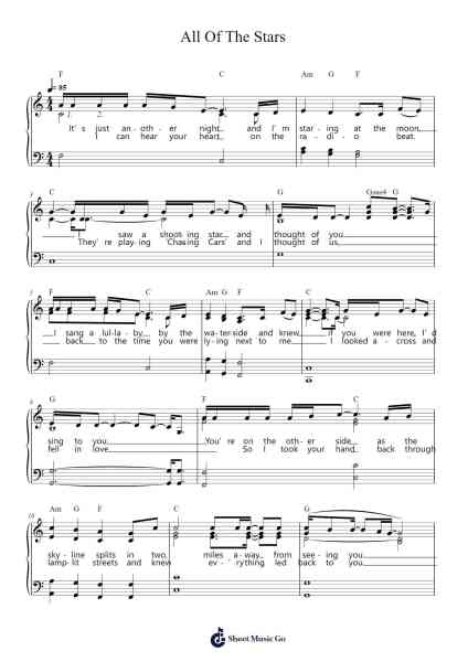 All Of The Stars Sheet Music by Ed Sheeran-Arr.Funkdrich Mansbing