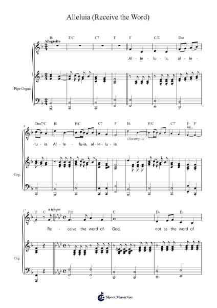 Alleluia (Receive the Word) Sheet Music by Kayniei-Arr.Seange Tayfy
