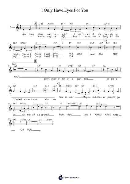 I Only Have Eyes For You Sheet Music by Harry Warren-Arr.Shedave Dwightrene