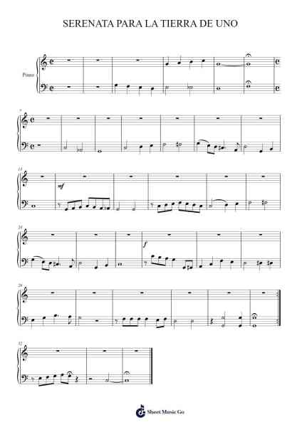 SERENATA PARA LA TIERRA DE UNO Sheet Music by Maria Elena Walsh-Arr.Mattbart Stephy