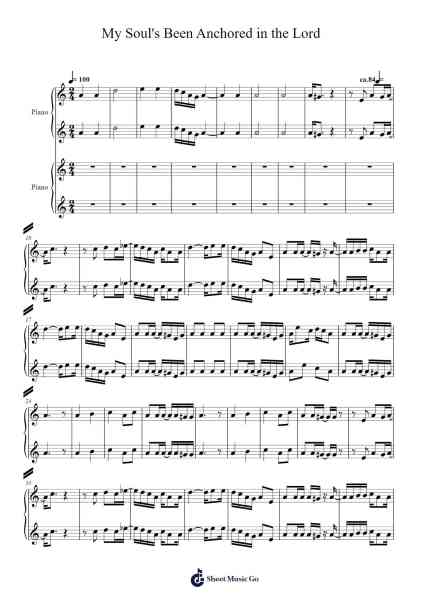My Soul's Been Anchored in the Lord Sheet Music by Moses Hogan-Arr.Crylip