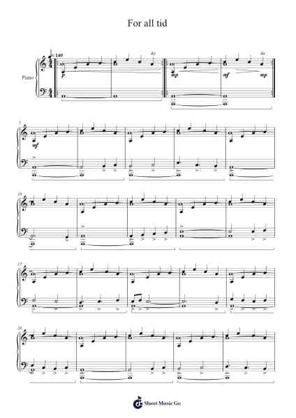 For all tid Sheet Music by Dimmu Borgir-Arr.Carldith Saxdunn