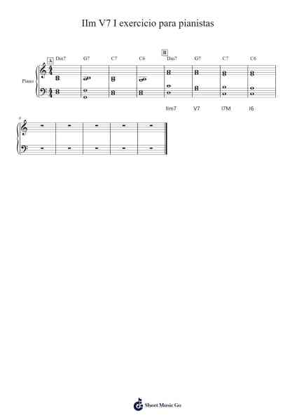 IIm V7 I exercicio para pianistas 樂譜由 Cookyle - 編曲 Rhysboyce