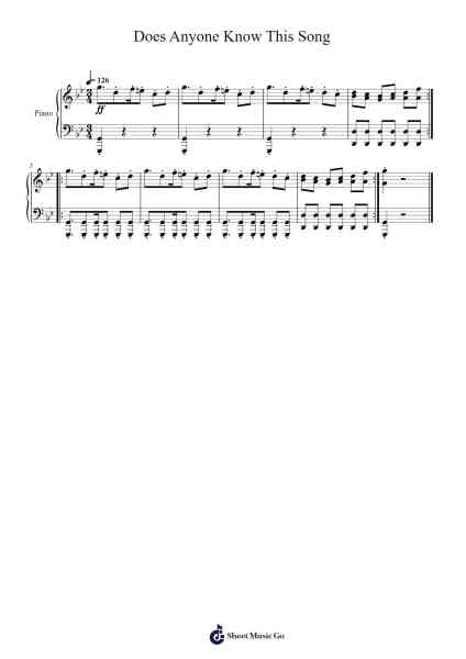 Does Anyone Know This Song Sheet Music by Toby Fox-Arr.Bairdxy