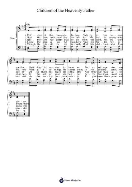 Children of the Heavenly Father Sheet Music by Oskar Ahnfelt-Arr.Vebted Saulquinn