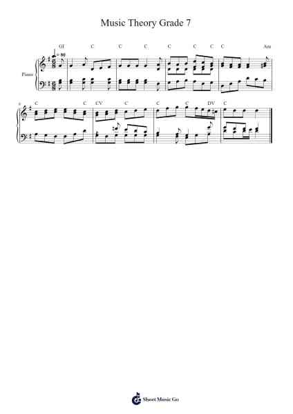 Music Theory Grade 7 Sheet Music by -Arr.Manlynch