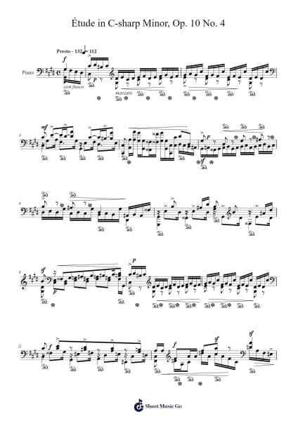 Study No. 6 on Chopin's Étude in C-sharp Minor, Op. 10 No. 4 Sheet Music by Leopold Godowsky-Arr.Latbel Conler