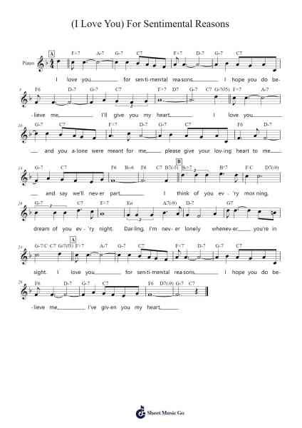 (I Love You) For Sentimental Reasons Sheet Music by William "Pat" Best*/}
29. 《John Bacchus Dykes-Arr.Montholt