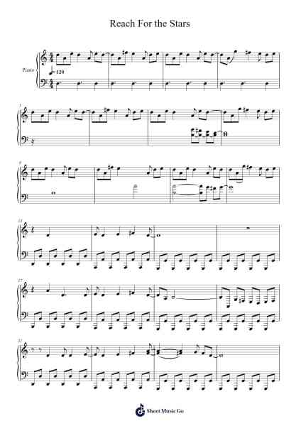 Reach For the Stars Sheet Music by Tomoya Ohtani-Arr.Lupeg