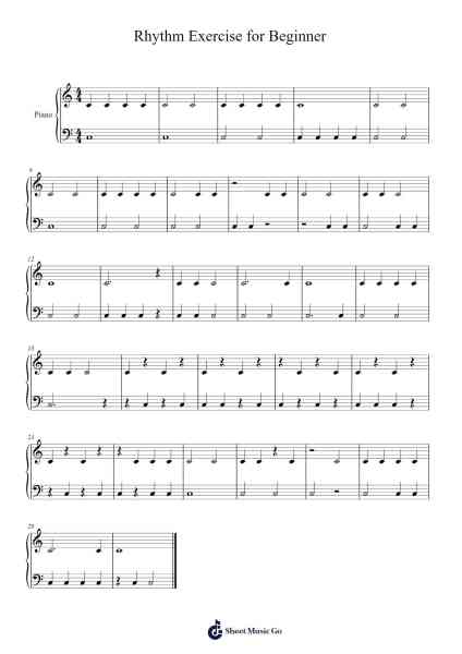 Rhythm Exercise for Beginner Sheet Music by Bardyves Keydave-Arr.Dobing