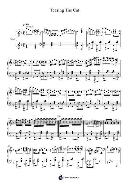 Teasing The Cat Sheet Music by Cameron Lee Simpson-Arr.Blithephne