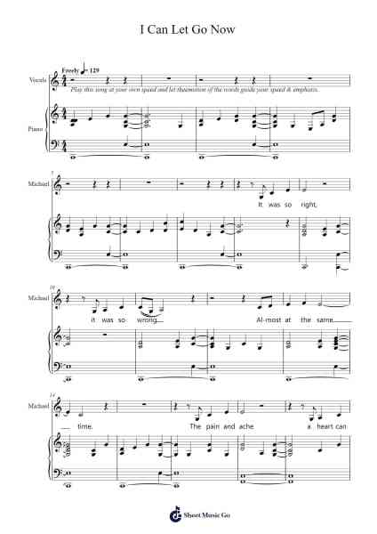 I Can Let Go Now Sheet Music by Dydrey-Arr.Saster Hawreed
