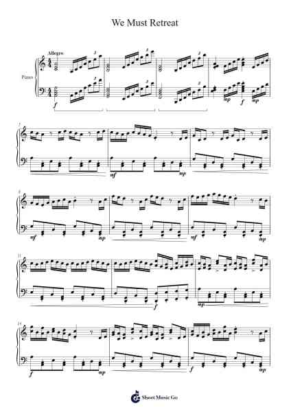 We Must Retreat Sheet Music by Tristin Bailey-Arr.Hilltim Moobright