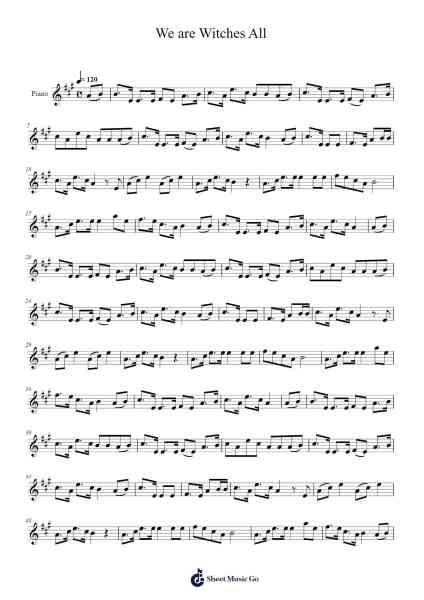 We are Witches All Sheet Music by Raymond Buckland-Arr.Swinria
