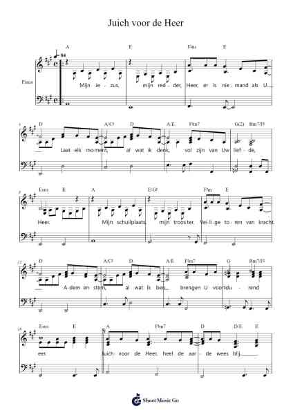 Juich voor de Heer Sheet Music by -Arr.Belllas Priestsopp