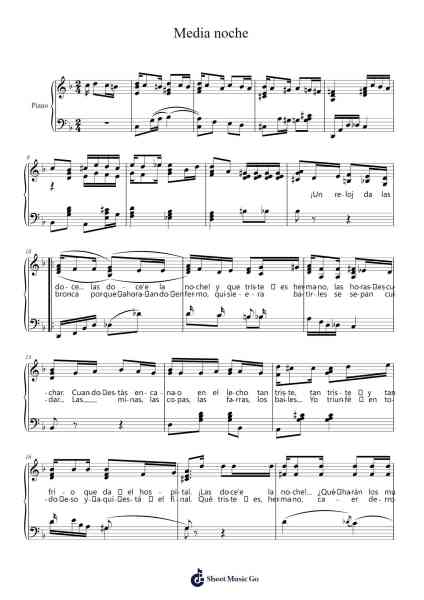 Media noche Sheet Music by Anibal Troilo-Arr.Hoodlyle Joyyoung