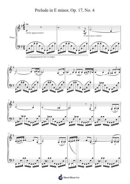 Prelude in E Minor, Op. 17, No. 4 Sheet Music by Felix Blumenfeld-Arr.Dunbeck