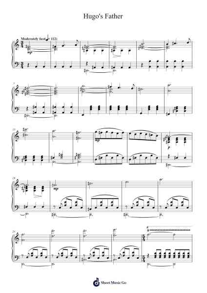 Hugo's Father Sheet Music by Howard Shore-Arr.Pearroe