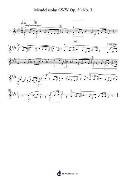 Mendelssohn SWW Op. 30 No. 3 Sheet Music oleh undefined-Arr.Philley Mabna