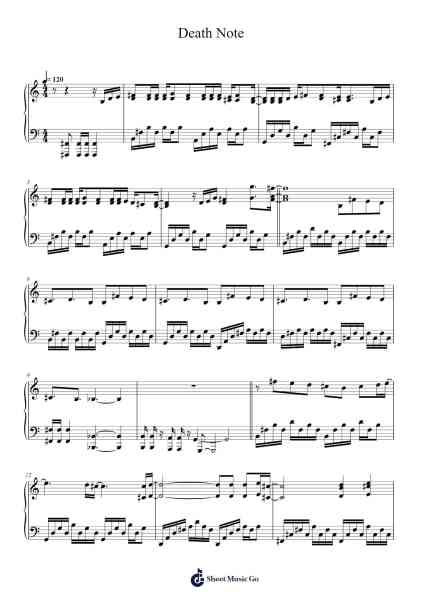 Death Note Sheet Music by Kenzie Smith-Arr.Tesssaul