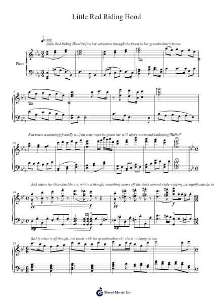 Little Red Riding Hood - a European Fairytale arranged/composed for piano Sheet Music by Charles Rosler-Arr.Fesey Elroyrian